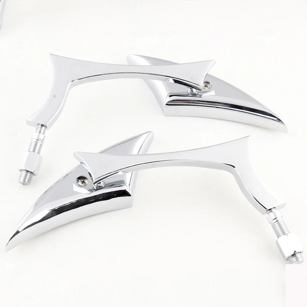 Motorcycle Custom Black Spear Mirrors For Harley Dyna Softail Sportster Road King Electra