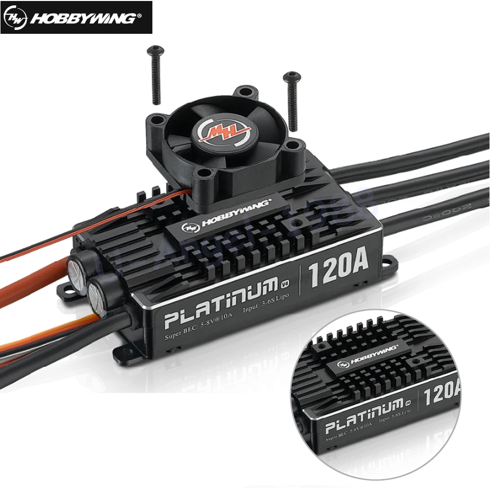 Hobbywing Platinum Pro V4 120A 3-6S Lipo BEC Empty Mold Brushless ESC for RC Drone Aircraft Helicopter