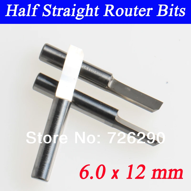 3pcs CNC Router Bit 6*12mm Straight Cutter Carbide Cutting Tools Engraving Bits Half Straight Router Bits