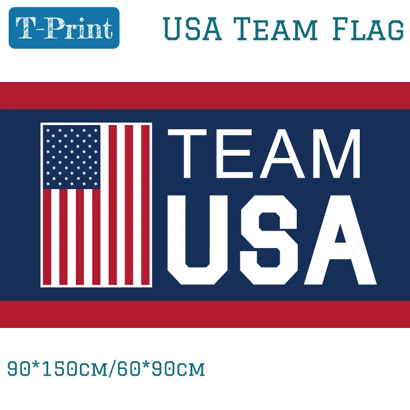 Team USA Flag 90x150cm Polyester Digital Print Banner With 2 Grommets 3x5ft Banner and flag decoration/national flag