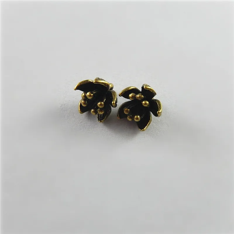10pcs GraceAngie Antique Bronze  Imitation Water Lily Style  Pendant Charms Copper Jewelry Accessories Key Chain Decor 9*8*8mm