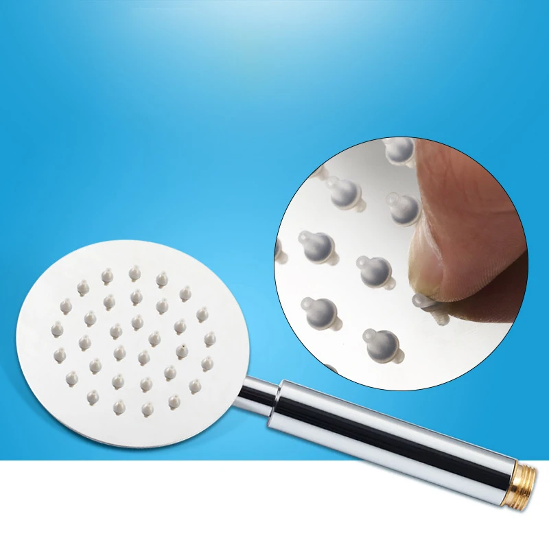 Bathroom Stainless Steel Hand Shower Polished Shower Hose Shower Mounting Bracket,Square Circular Electroplating shower head