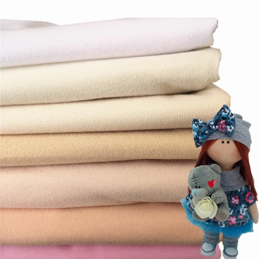 Tkanina polarowa w kolorze khaki, miękka, gładka, pluszowa, do szycia ciała lalek, patchworku, quiltingu, akcesoria do rękodzieła DIY.