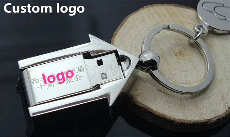 Custom logo USB 2.0 Cute Metal House Shape USB Flash Drive 8GB 16GB 32GB 64GB Usb Memory Stick Pendrive Gift