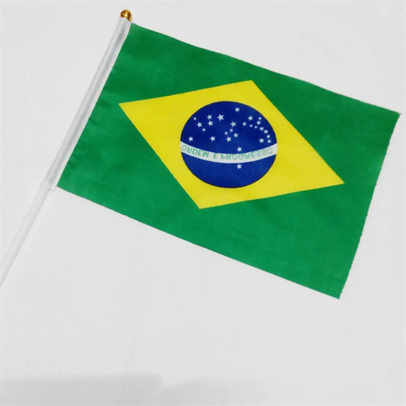 2022 Hand Flags of the country world With Poles  32 Countries Small bandeir Team banderas for Football Club soccer Fans