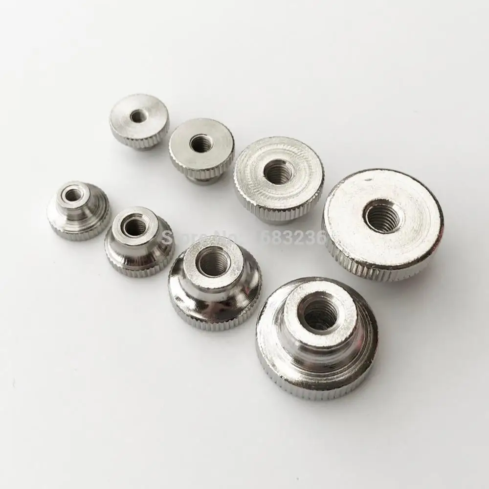 5/25/50 Silver Steel Adjust Leveling Knurled Thumb Nut 3D Printer Spring Loaded Heated Bed Curtain Wall Tighten Thumbnut DIY B