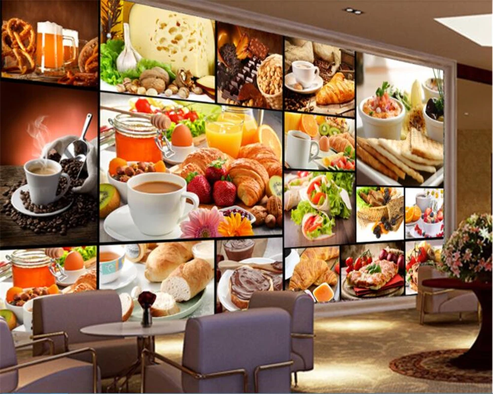 Beibehang papel de parede 壁紙パン - Wallpaper Coffee And Tea のレビューと価格