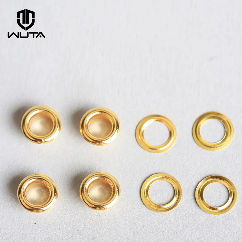 WUTA 100set Brass Eyelets with Washer Ring for Leathercraft DIY Scrapbooking Shoes Belt Cap Bag Tags Clothes 3mm 4mm 5mm 6mm 8mm