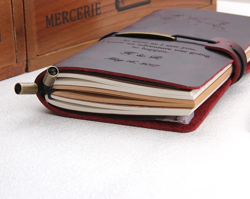 Handmade leather journals, Custom journals leather notebook cover, Refillable traveler\'s leather notebook, custom made world map