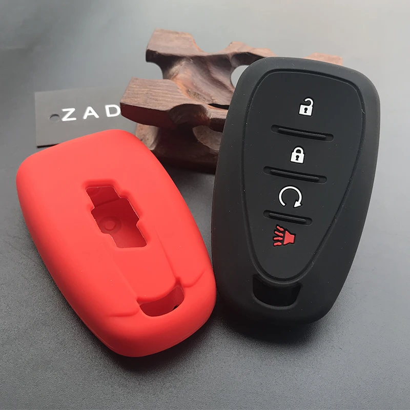 Zad-シボレー用シリコンキーホルダーカバー,4ボタンリモートプロテクション