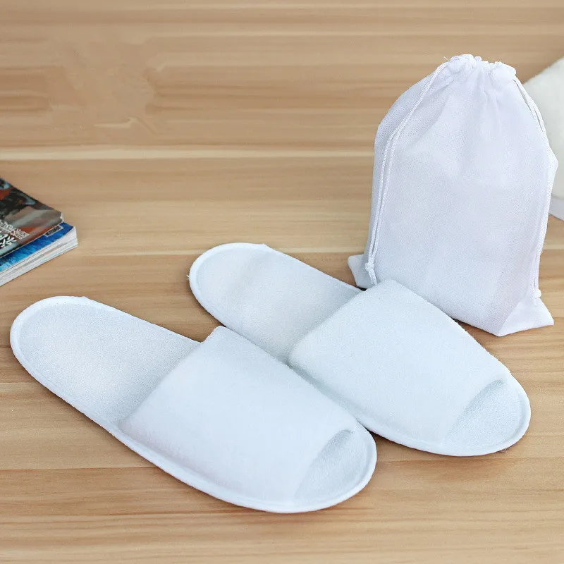 FAYUEKEY Men Travel Business Trip Hotel Club Portable Not Disposable Folding Slippers Boys Home Guest Slippers With Bag