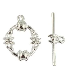 60Sets Silver Plate Fantastic toggle clasps A5109SP