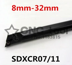 1PCS S08K-SDXCR07 S10K-SDXCR07 S12M-SDXCR07 S16Q-SDXCR11 S20R-SDXCR11 S25S-SDXCR11 S32T-SDXCR11 8 millimetri-32 millimetri di Tornitura CNC strumento