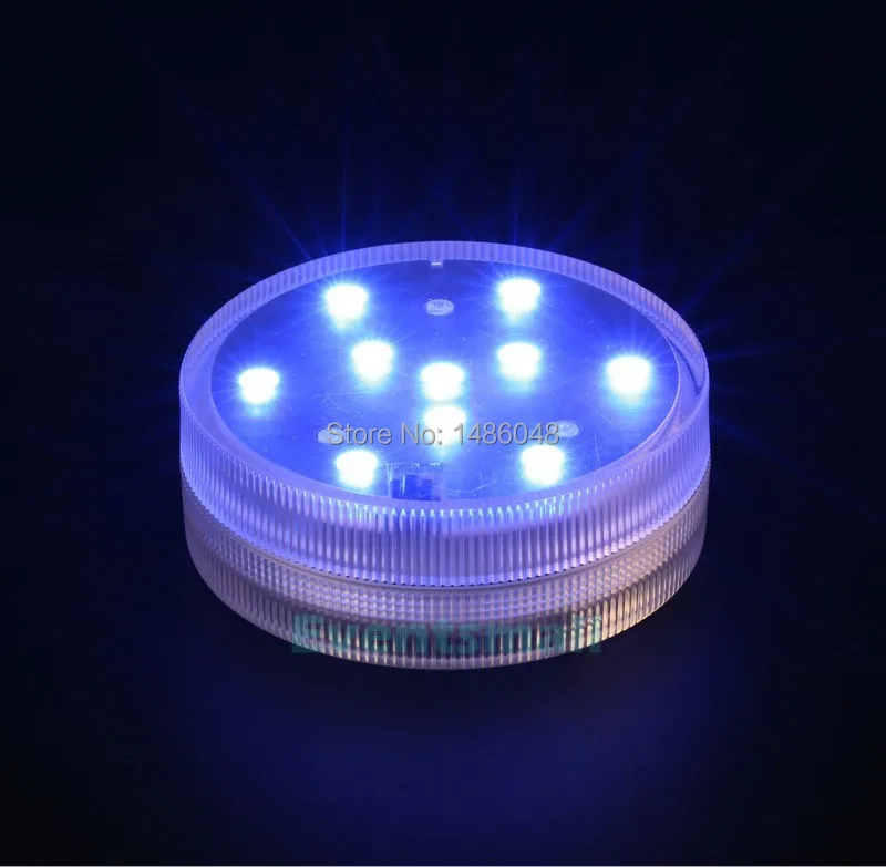 

1Pc/lot Round Submersible LED RGB Remote Light Base For Crystal Vase,Narguile Shisha,Hookah