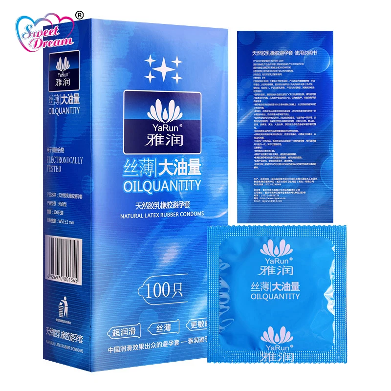 Sweet Dream Life Condoms 100 Pcs/Lot Natural Latex Smooth Lubricated Contraception Condoms for Men Sex Toys Sex Products LF-011