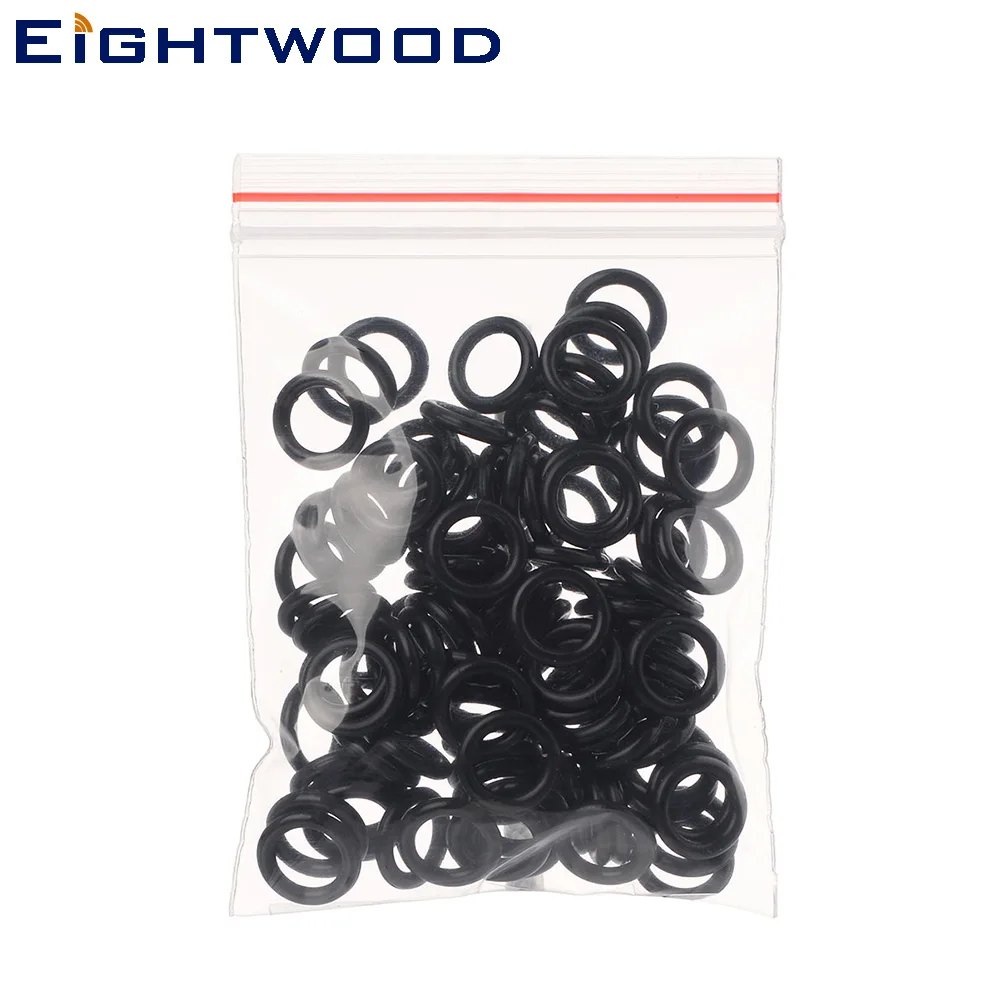 Eightwood 100pcs Car Antenna RF Connector SMA Female O-ring Waterproof Ring for SMA Female Straight Connector 1mm