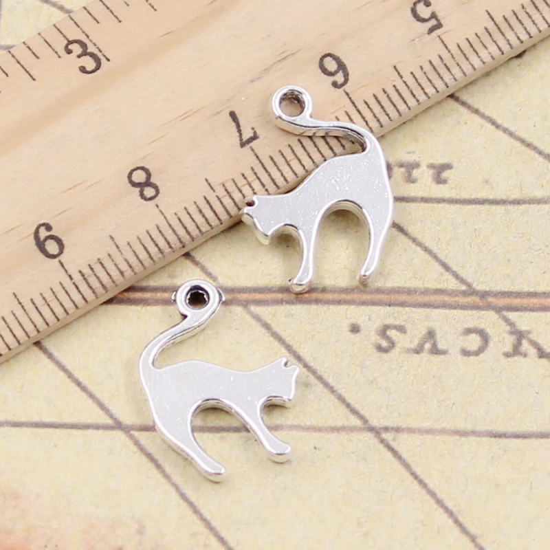 20 sztuk Charms skoki kot 19x14mm tybetański brąz srebrny kolor wisiorki antyczny tworzenia biżuterii DIY Handmade Craft