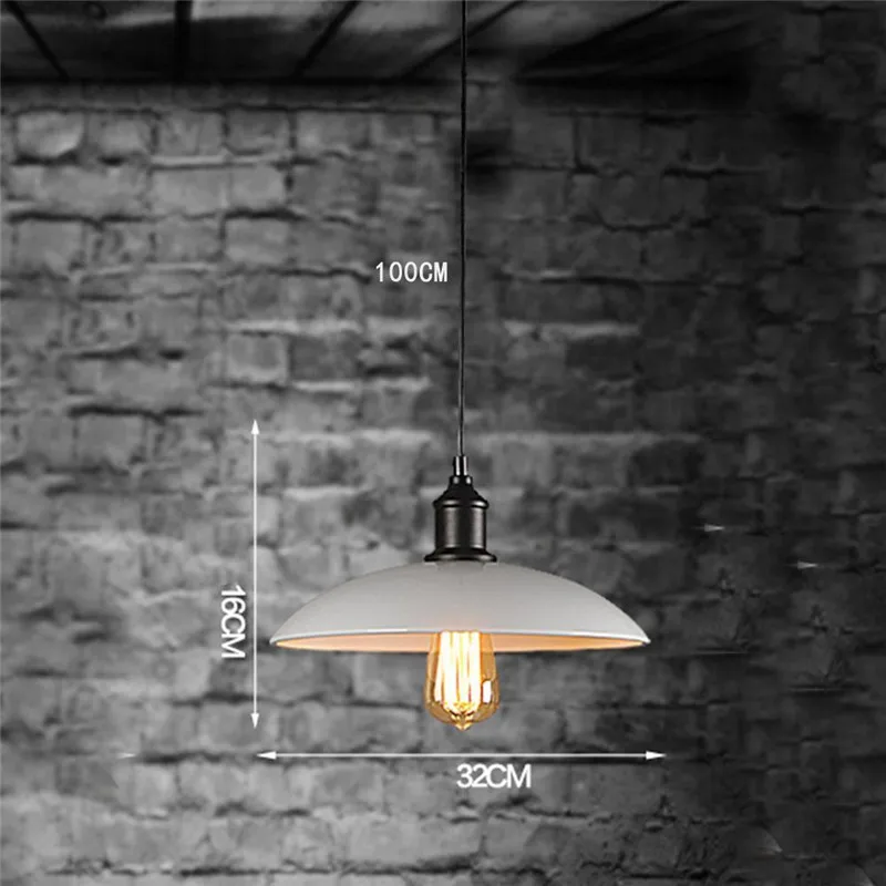 E27 Retro Industrial Loft Style Restaurant Bar Cafe Creative Iron Pot pendant lamp Dia32cm  AC110V 220V 230V