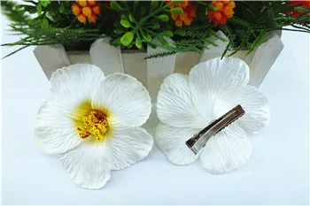 white Foam Hawaiian  flower  Hibiscus Flower bridal hair clip 9cm beach flower wedding derocate 30 pcs hair accessories for wome