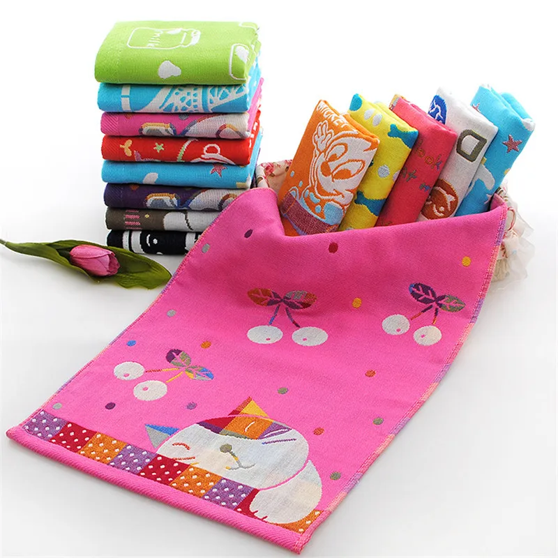 Three-layers Cotton Bath Towel Set for Kids, Hand Towel, Face Cleaning, High Quality, Wholesale, 27x50cm