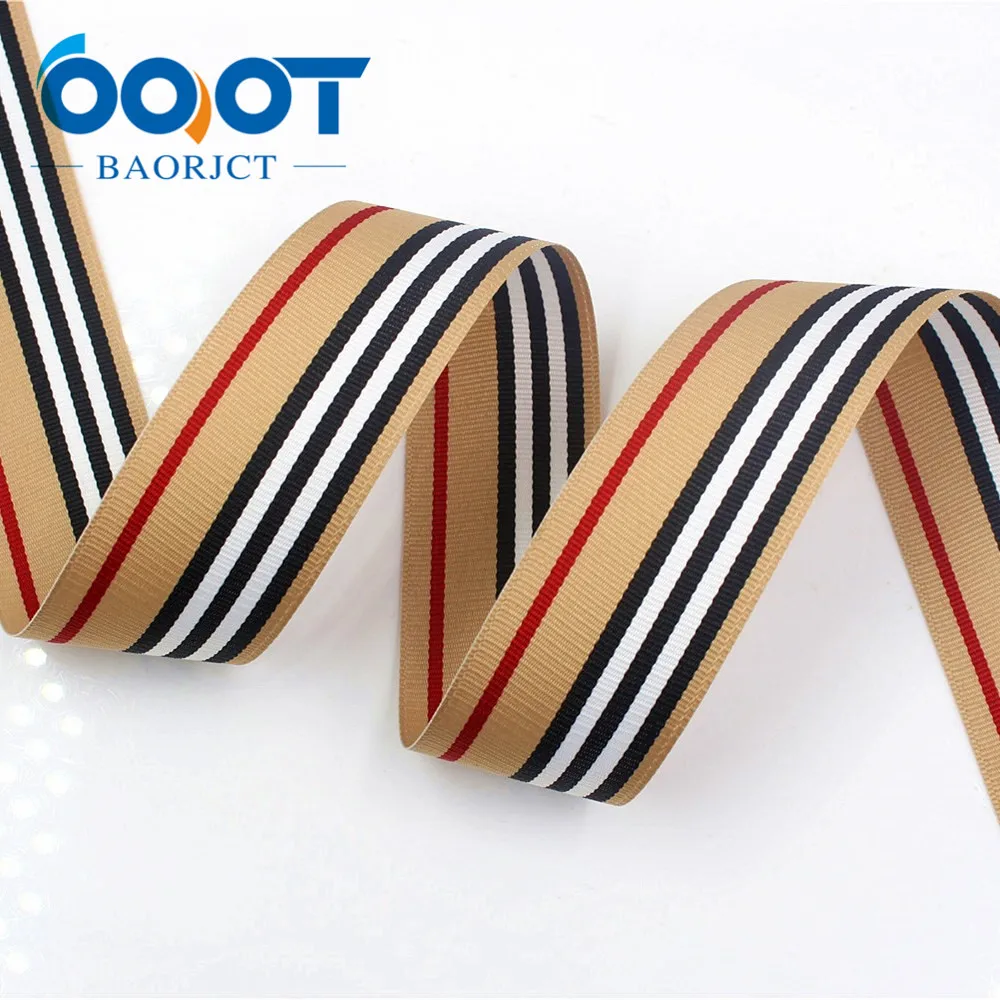 OOOT BAORJCT I-181109-184,38mm 10yards Double-sided stripe Thermal transfer Printed grosgrain Wedding Accessories DIY materials