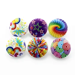 Wholesale 50pcs Mix Printing Rainbow Snap Buttons 18mm Ginger Bracelet&Bangles DIY Snap Jewelry Charms