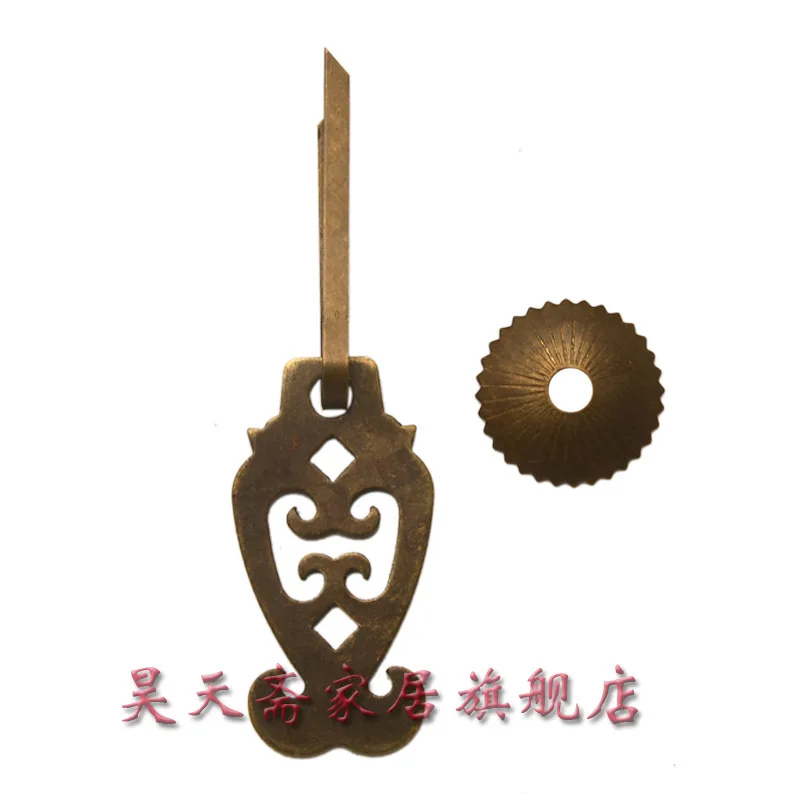 [Haotian vegetarian] antique Ming and Qing furniture copper fittings copper handle HTE-126 Ssangyong hanging handle