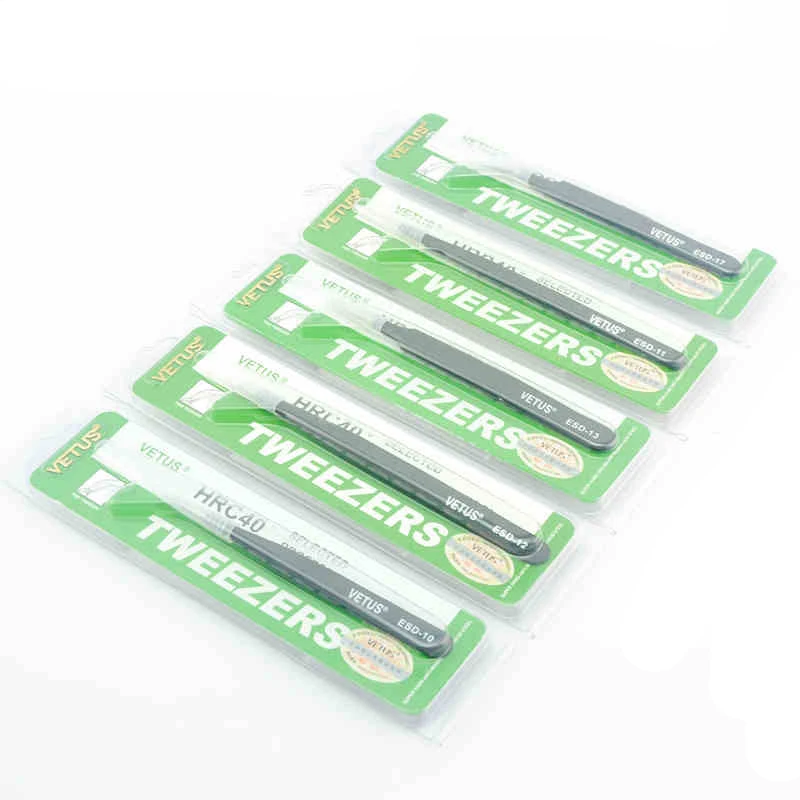 High quality 10PCS/Lot Antistatic BGA ESD Tweezers ESD-10 ESD-11 ESD-12 ESD-13 ESD-14 ESD-15 Free Shipping