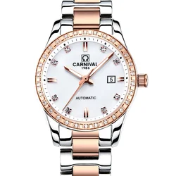 Montre femme 2020 CARNIVAL Automatic Watch Women Calendar Fashion Women Watches Luminous Waterproof Sapphire Relogio feminino