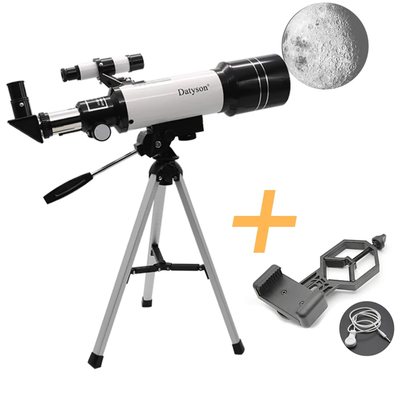 F40070M HD Astronomical Telescope with Tripod Monocular Moon Bird Watching Kids Gift Match Phone Adapter