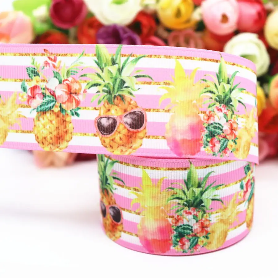 10 Yards Blumen-/Kuchenmuster-Grosgrainband 1,5" 38MM für Haarschleifen, DIY-Bastelarbeiten, handgefertigte Accessoires M19042402 – Detail 3