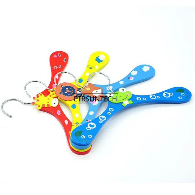 

Деревянная вешалка с мультяшными животными, детская вешалка для одежды, милые красочные детские вешалки, 100 шт.