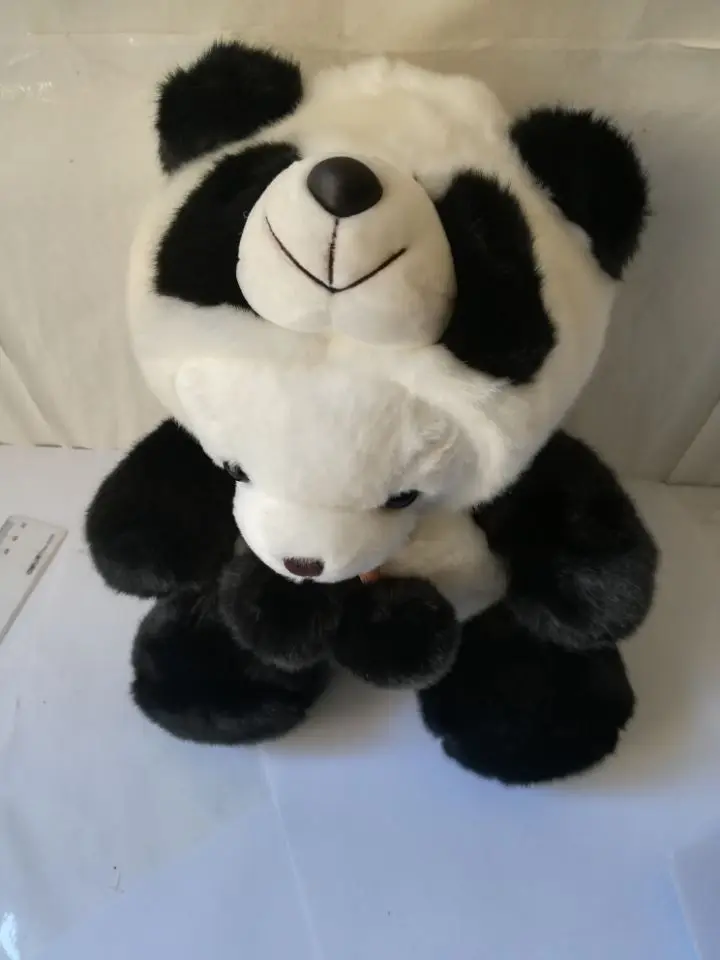 large 30cm polar bear changing to panda plush toy soft doll throw pillow high quality,birthday gift b2001