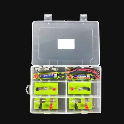 

Science series-parallel Simple circuit electrical experimental box lamp socket switch battery pack The light bulb wire no batter
