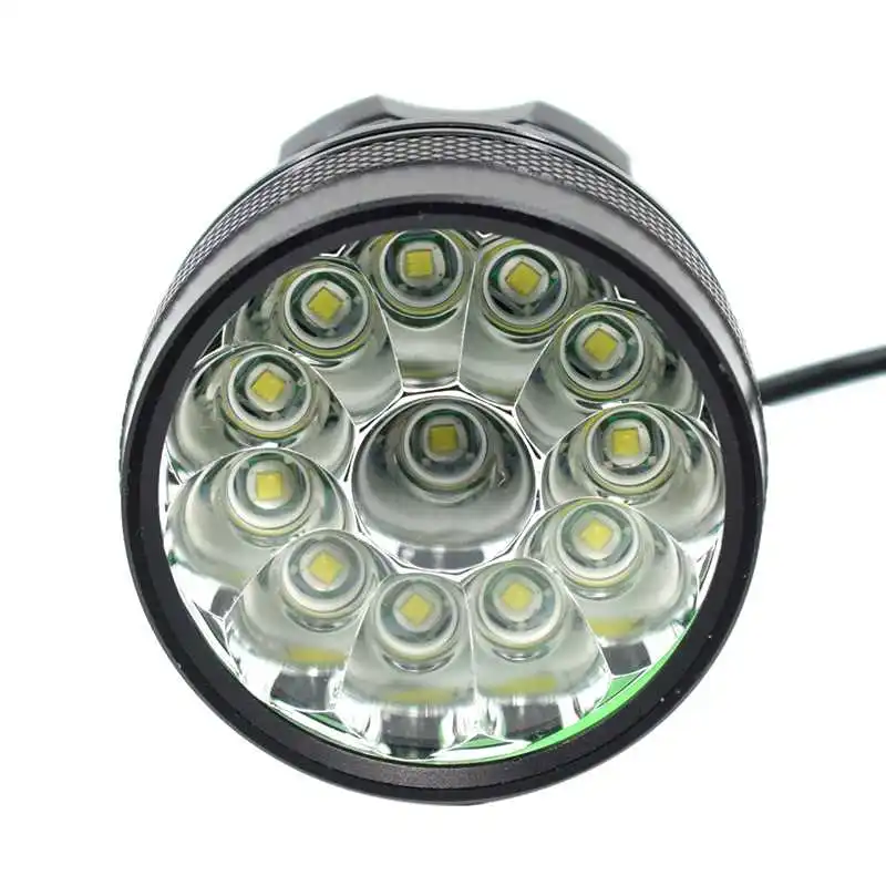 Ultra Fire 15000LM 12x XML T6 LED  Bicycle Flashlight Front Bicycle Light DC 3 Modes head Light Bike Lamp Back Tail Light