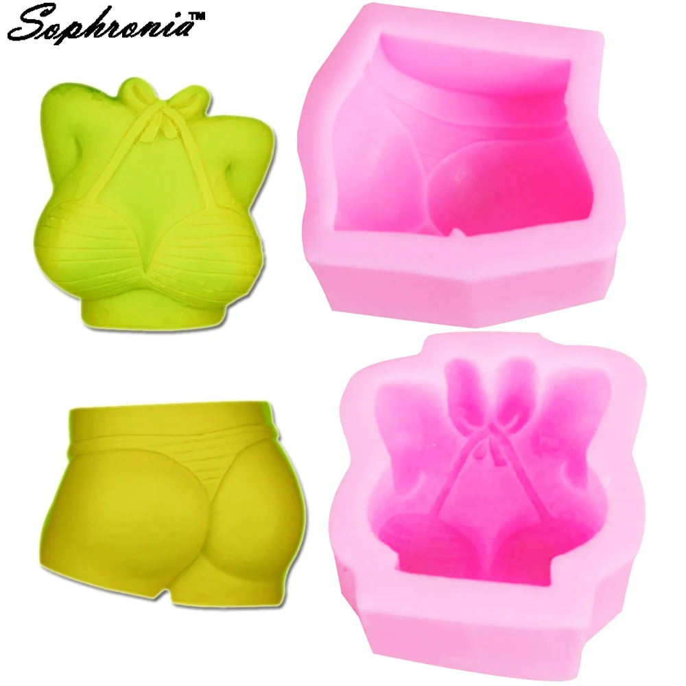 F1237 DIY Butt Swimsuit Soaps Crafts Silicone Mold For Artisan Candle Wax Melts Ice Mousse Ice Making Mould for Baking Forms