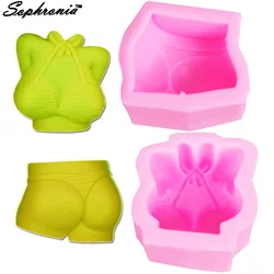 F1237 DIY Butt Swimsuit Soaps Crafts Silicone Mold For Artisan Candle Wax Melts Ice Mousse Ice Making Mould for Baking Forms