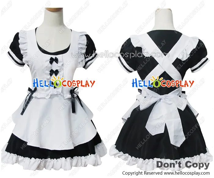 

Japanese Anime Outfit Angel Feather Fantasy Sweet Black Maid Dress Cosplay Costume H008