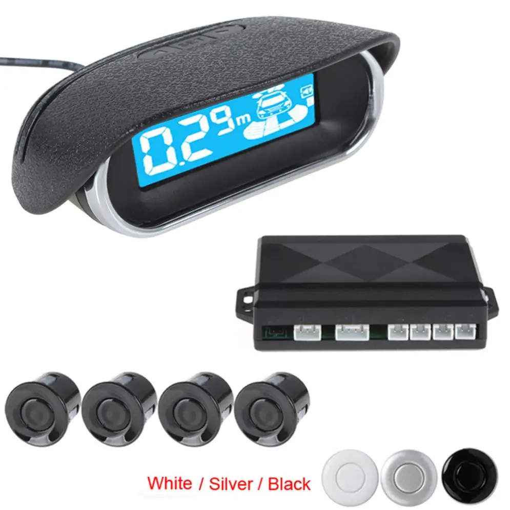 

Car LED Display 4 x Sensors Kit Reversing Parking Radar Buzzer System with 250cm Detecting Distance 3 Optional Colors