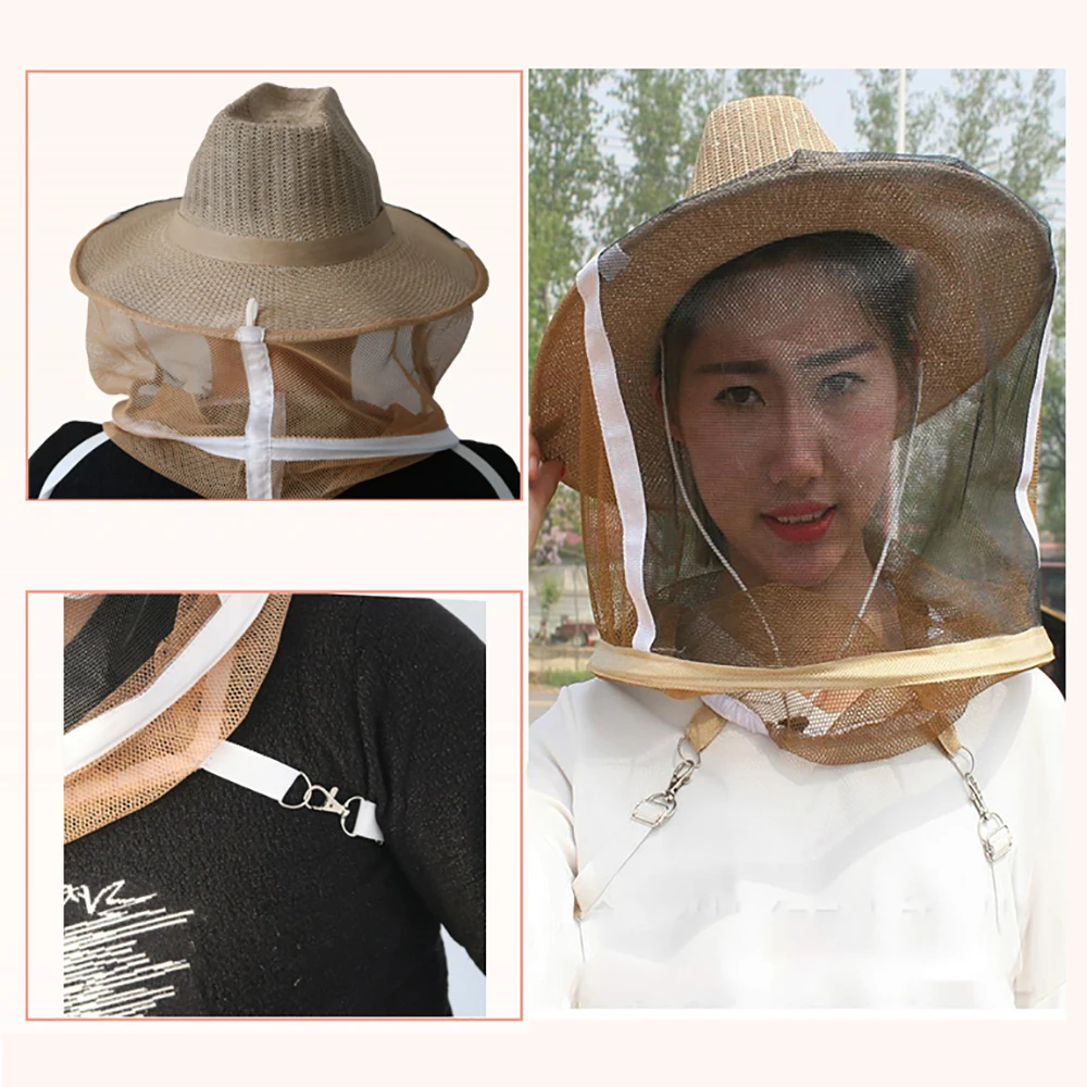 5PCS Face Cover Mosquit Veil Protection Bee Tools Suppliers Anti Insect Cap Veiled Hunting Mosquito Protective Gardening Hat