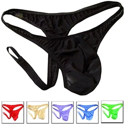 2019 gay underwear Personality Mens Gay Thongs Men G Strings Men Penis Sexy Underwear Ultra Tight Thong Pouch nylon jockstrap