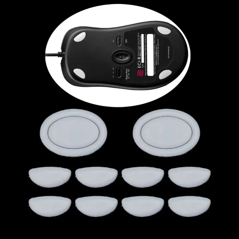 Игровая мышь с тигром 2 компл./упак., коньки для игровой мыши ZOWIE EC1-B/EC2-B, белая мышь с закругленными краями