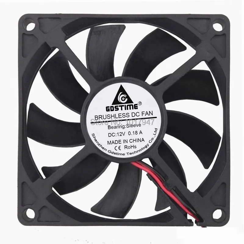 1Pieces Gdstime DC 12V 2Pin 80mm 8cm 80x80x15mm 8015 Cooling Cooler Fan