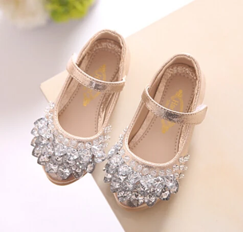 

2018 NEW Rhinestone Glitter Kids Girls Shoes Princess Girls Sandals Toddler Big Girls Wedding Party Shoes