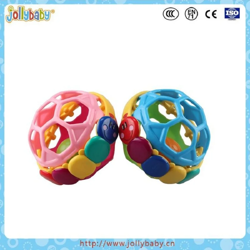 Sozzy Baby Sooth Toy Ball Tooth Plastic Toys Baby Teething Pink Blue Hand Bell Hand Catch Ball Baby Teech Toys