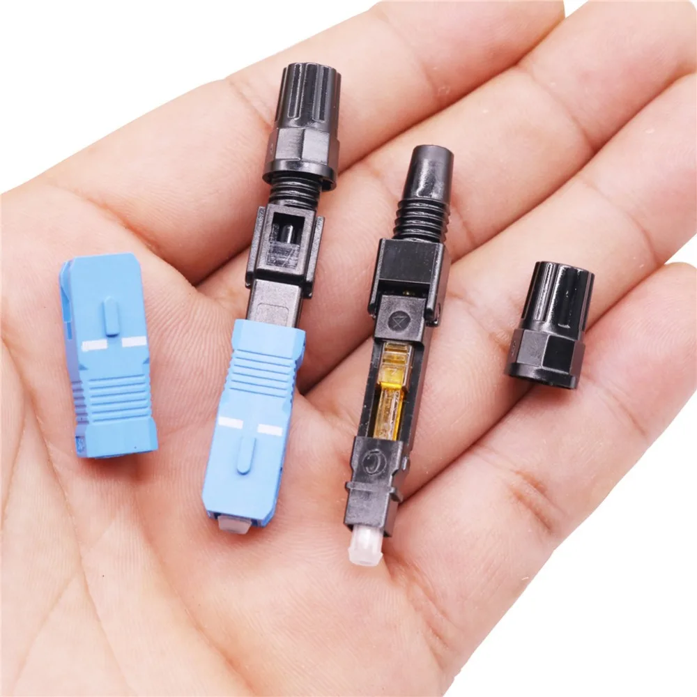 1 Pcs Network Cable Connector SC/APC Optic Fiber Fast Connector FTTH Embedded Quick Connector Special Insertion loss 0.3-0.5 db