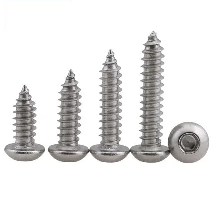 304 stainless steel round head six angle self attack screw head six angle self tapping screws M3M4M5M6