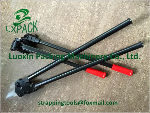 

LX-PACK Lowest Factory Price Manual Sealless Steel Strapping Machine, Steel Strapping Tensioner and Sealer,13-19mm steel strap