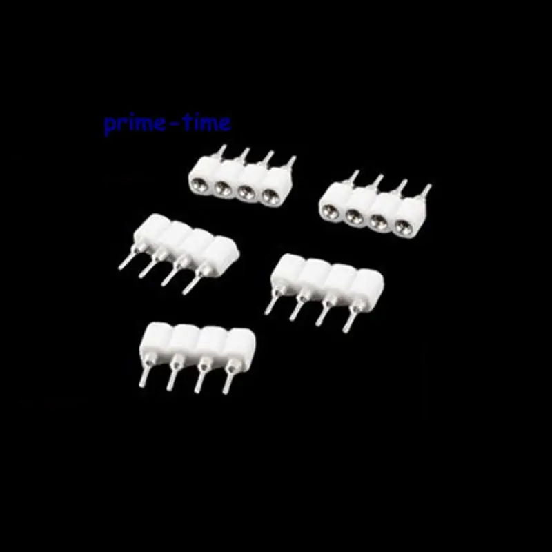 20pcs 4 pin Male to Female Plug Adapter Connector for 3528/5050 RGB LED Strip Light wholesale Free Shippng!