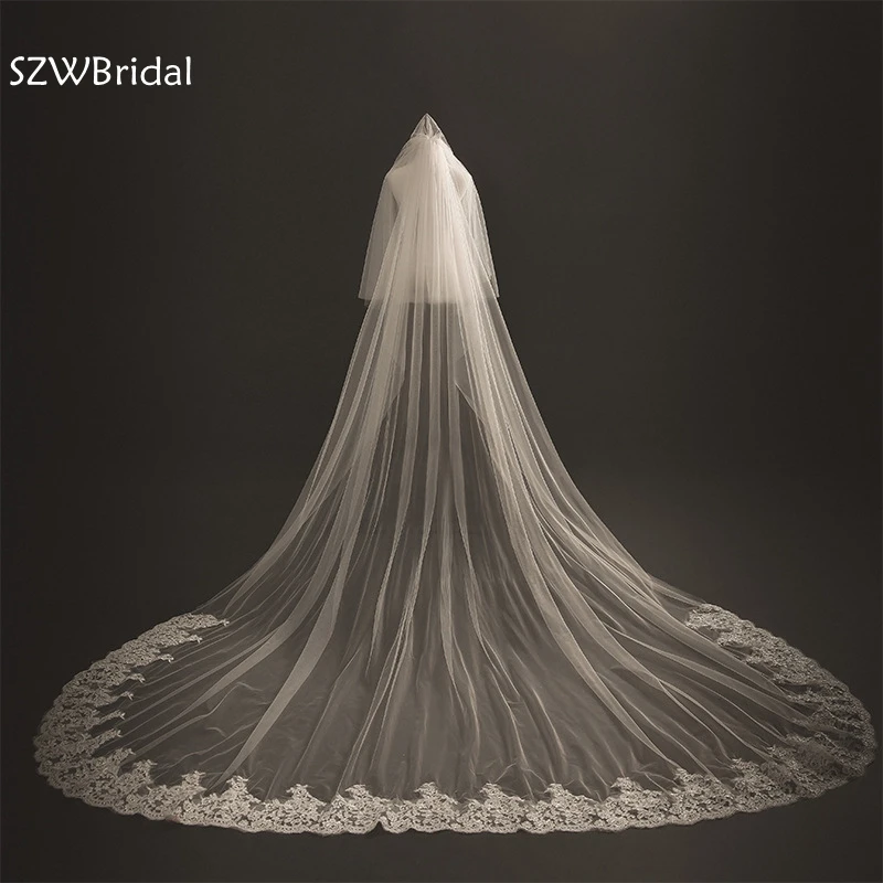 

New Arrival wedding veil veu White In stock wedding accessories voile mariage bridal veil velos de novia welon 3 metry